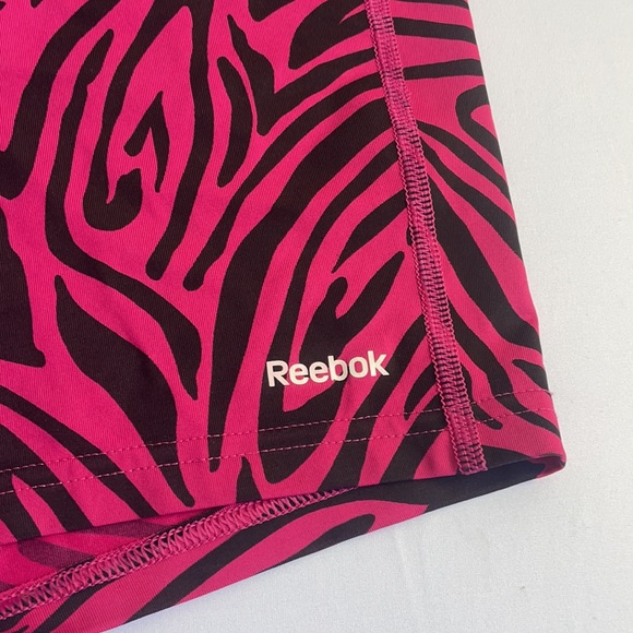 Reebok Spandex Active Pink Zebra Shorts Size L - Picture 4 of 7